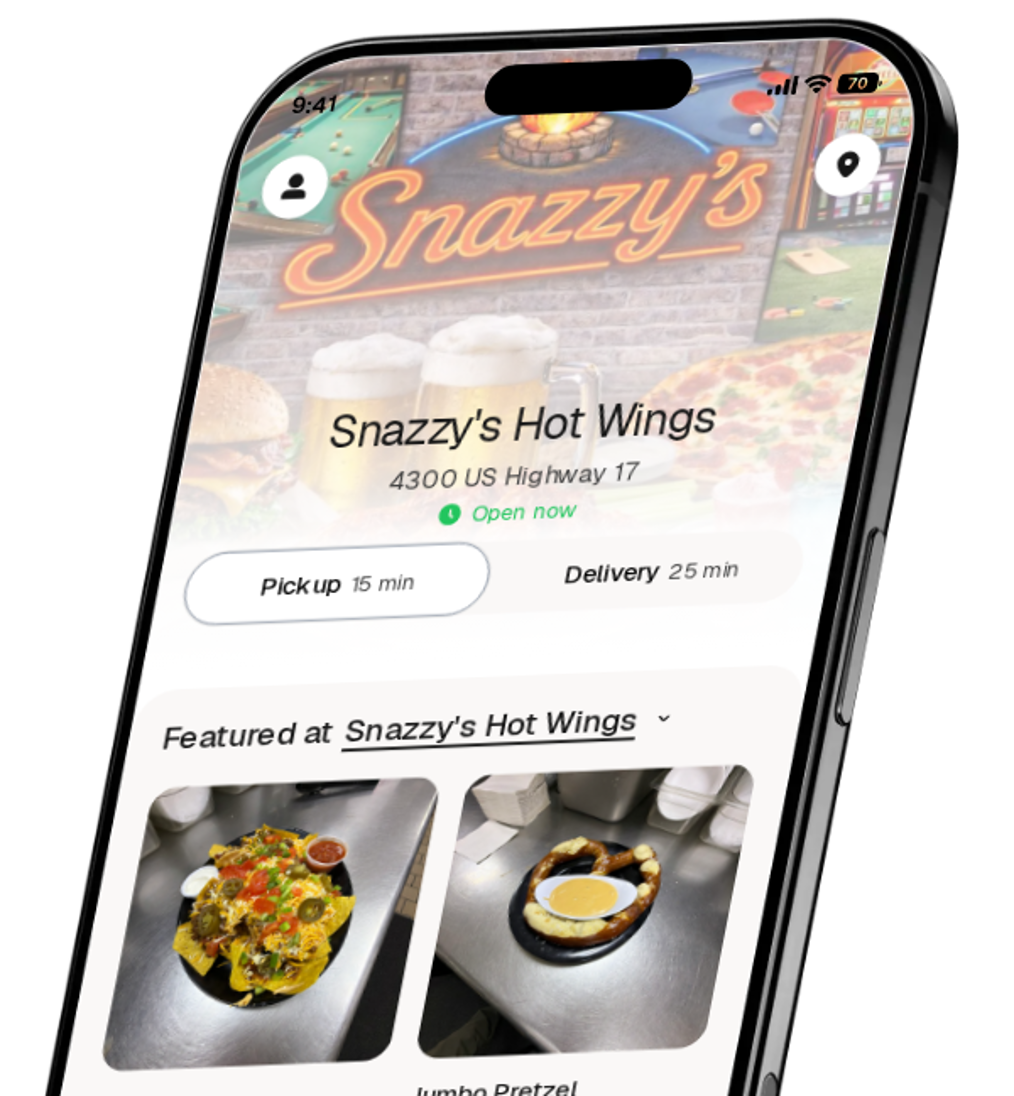 Snazzy's Hot Wings app preview